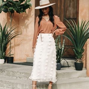 Cream midi skirt from Böhme